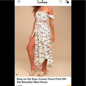 Floral Maxi off the shoulder dress